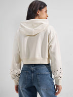 Women Printed Hooded Sweatshirt