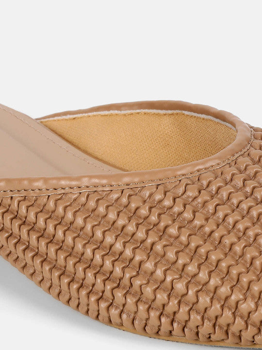 Women Textured Mules Flats