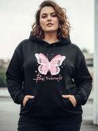 Women Printed Hooded Sweatshirt
