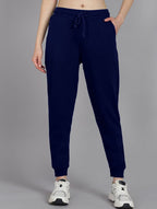 Women Solid Mid Rise Regular Fit Jogger