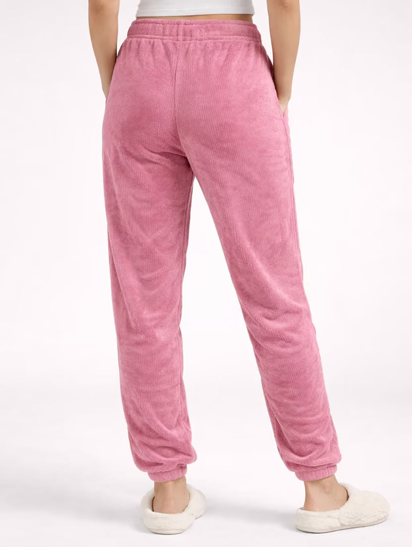Women Solid Mid Rise Jogger