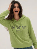 Women Printed Hooded Sweatshirt