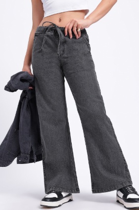 Women Stretchable Wide Leg Jeans