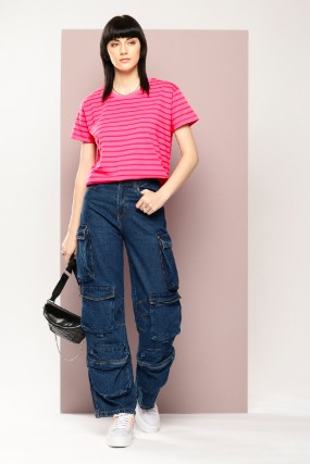 Dillinger Women Yarn Dyed Boxy T Shirt